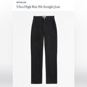 Abercrombie size 28 high rise straight jeans